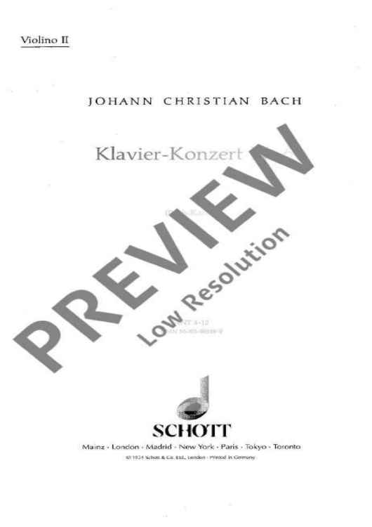 Piano Concerto No. 6 G Major - Violin II