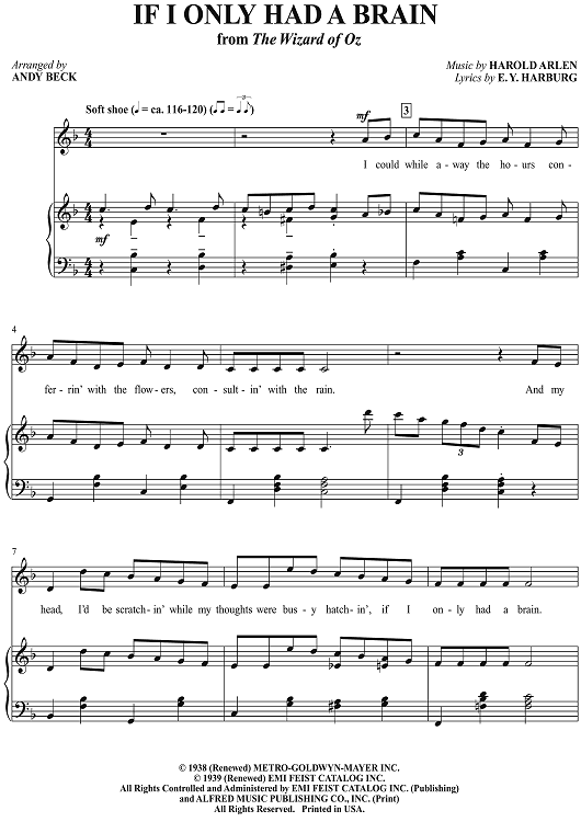 If I Only Had a Brain (from "The Wizard of Oz")