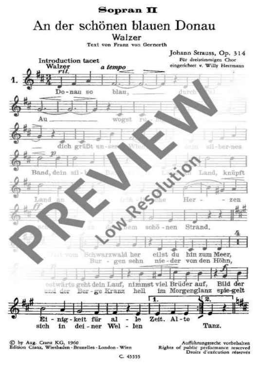 An der schönen blauen Donau - Mezzo-soprano