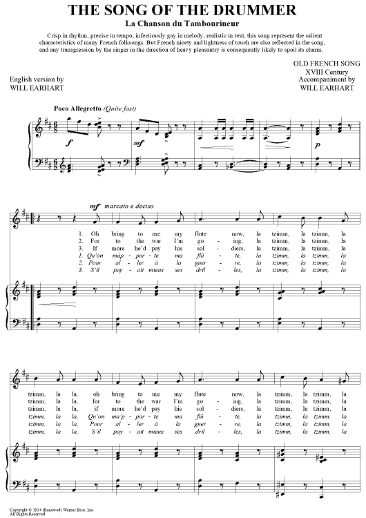 The Song of the Drummer (La Chanson du Tambourineur)