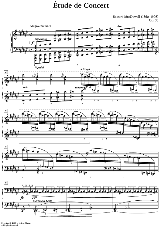 Étude de Concert, Op. 36