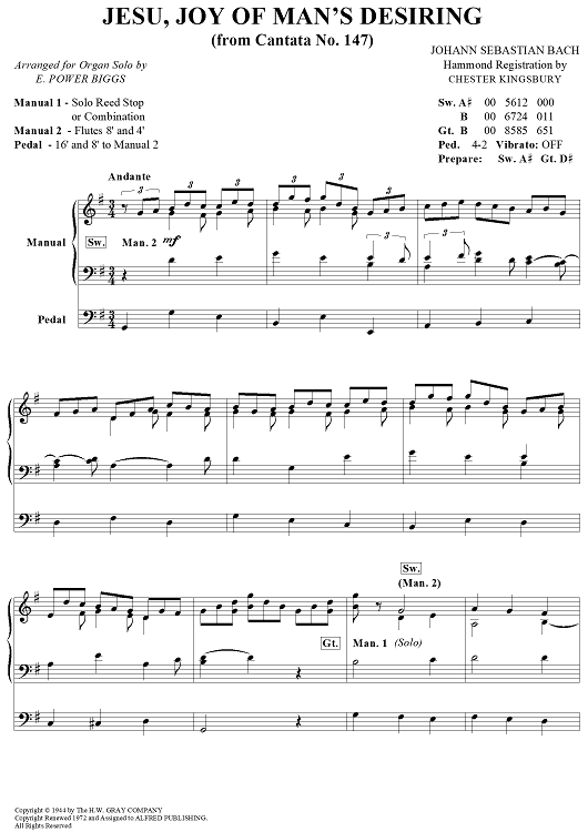 Jesu, joy of man's desiring (from Cantata No. 147)