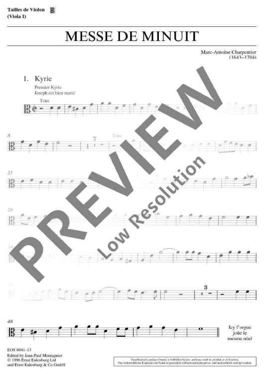 Messe de Minuit - Viola I