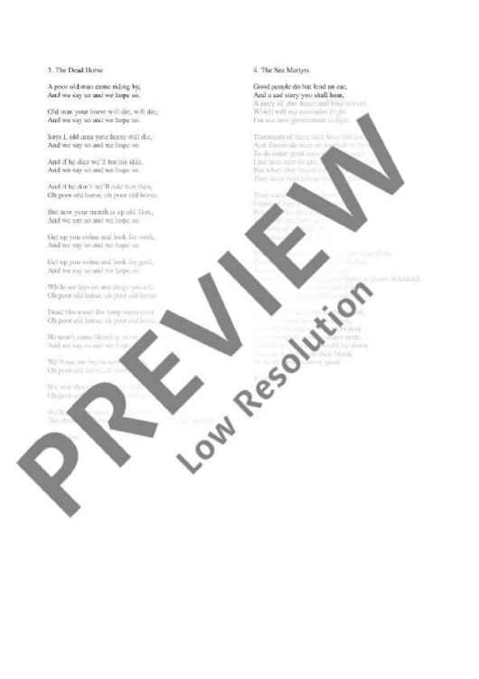 Sea Songs - Choral Score