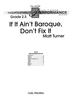 If It Ain't Baroque, Don't Fix It - Contents
