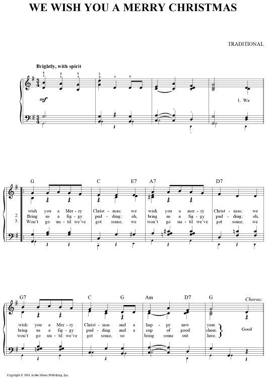 We Wish You A Merry Christmas