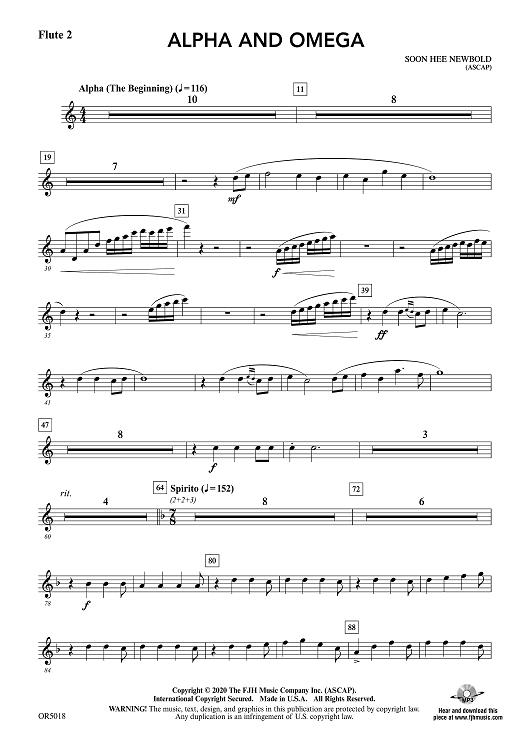 Alpha and Omega - Flute 2