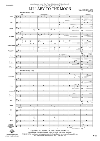 Lullaby to the Moon - Score