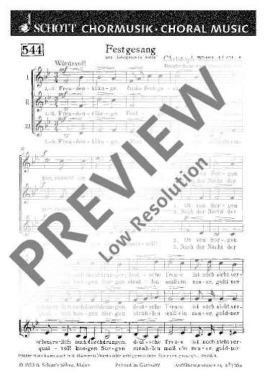 Festgesang - Choral Score
