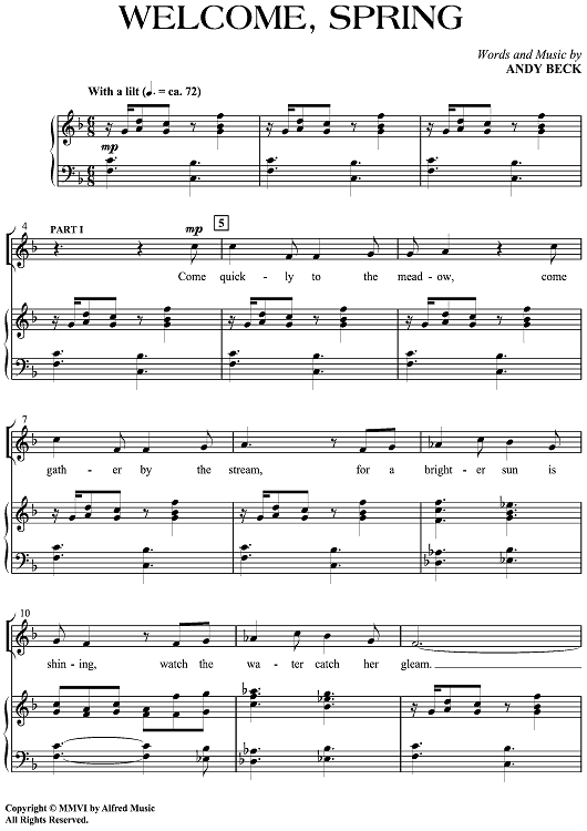 Welcome Spring Letra Welcome, Spring
