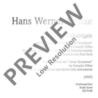 Five Madrigals - Full Score