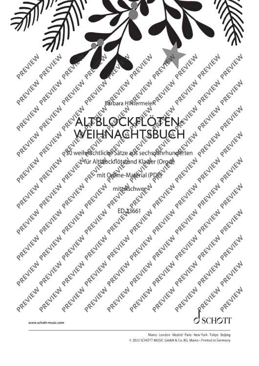 Altblockflöten-Weihnachtsbuch