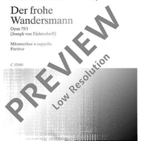Der frohe Wandersmann in E major - Choral Score