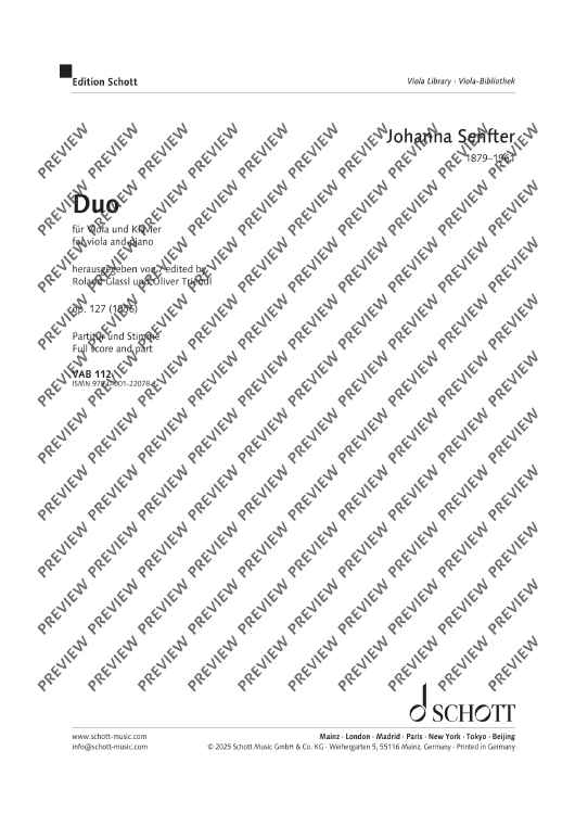 Duo in D flat major - Score and Parts