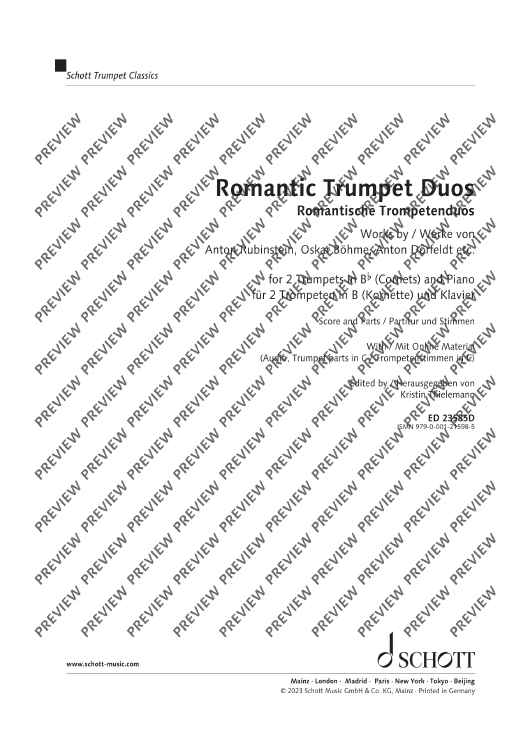 Romantic Trumpet Duos - Score and Parts
