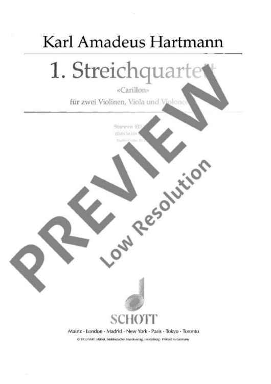 1. String quartet - Set of Parts