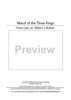 March of the Three Kings - Score