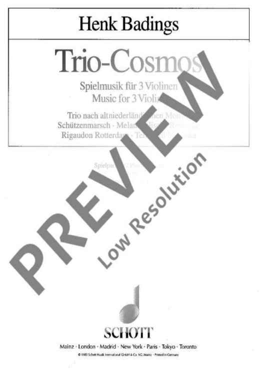 Trio-Cosmos - Performing Score