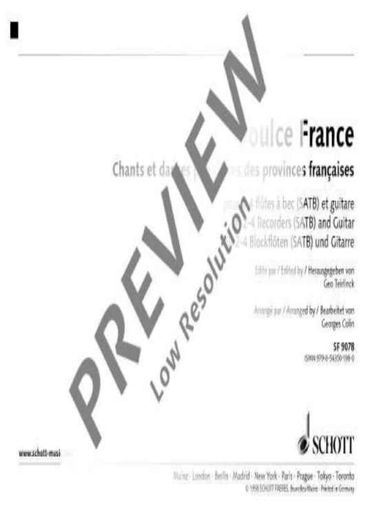 Doulce France - Performing Score