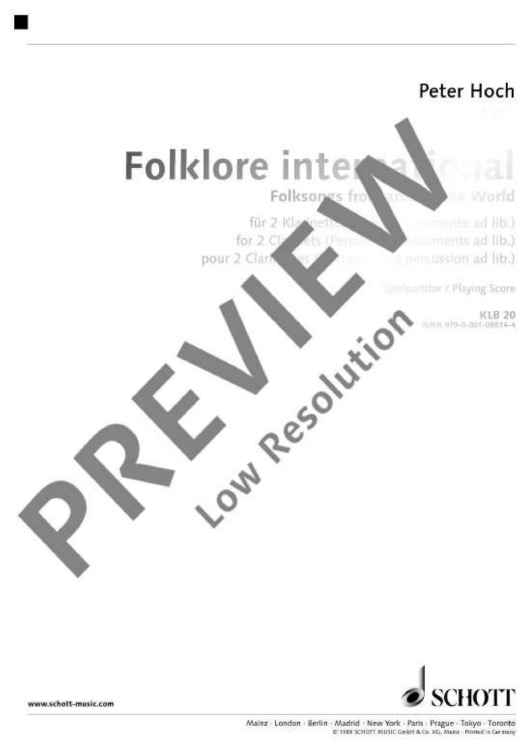 Folklore international - Performing Score