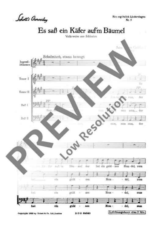 Ein ergötzlich Liedersingen - Choral Score