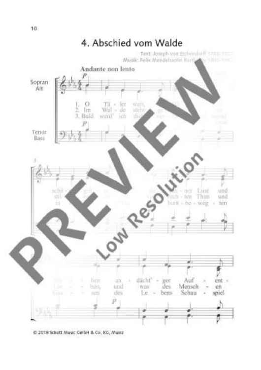 Abschied Vom Walde Sheet Music For Mixed Choir SATB A Cappella abschied-vom-walde-sheet-music-for-mixed-choir-satb-a-cappella