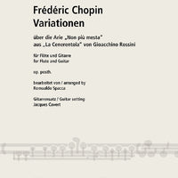 Variations on the aria ”Non più mesta“