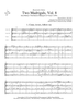 Two Madrigals, Vol. 8 - from Morley's "First Book of Madrigals to 4 Voices" (1594) - Score