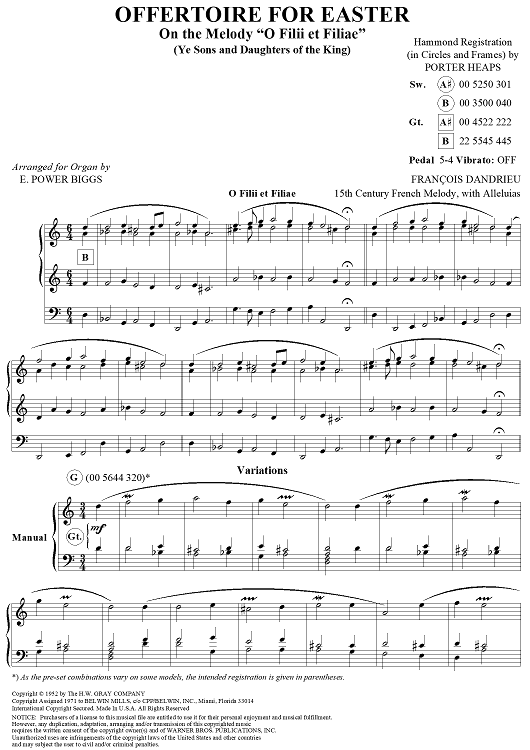 Offertoire For Easter