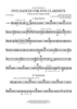 Five Dances for Five Clarinets - 3rd Trombones