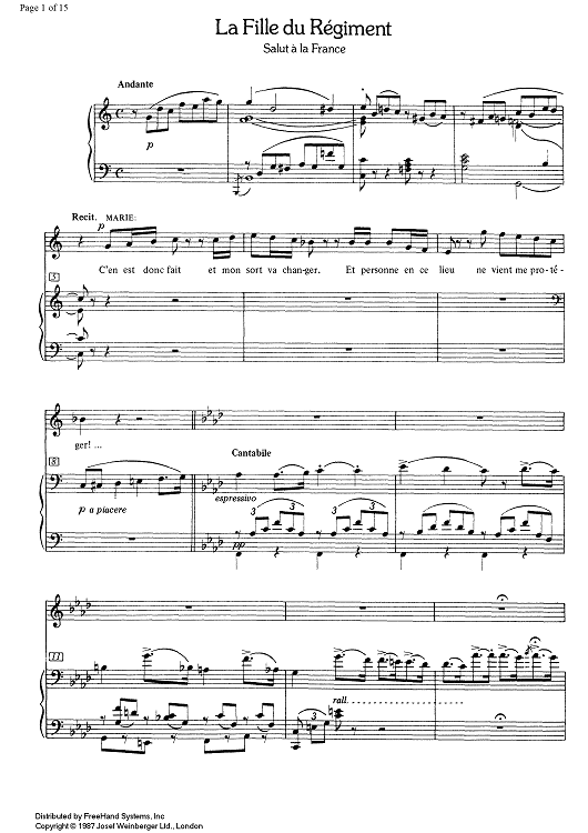 Salut á la France from La Fille du Régiment