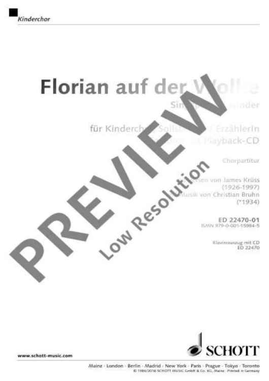Florian auf der Wolke - Choral Score