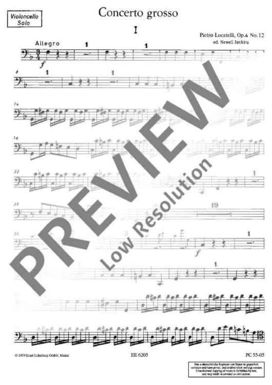 Concerto grosso F major - Cello