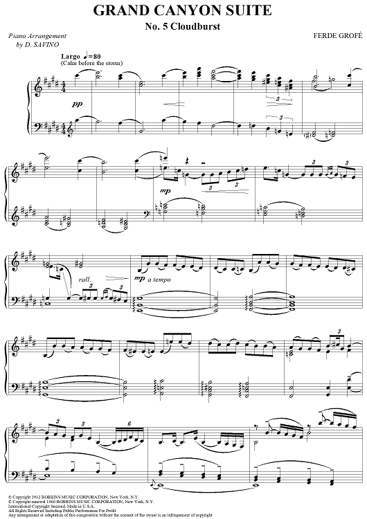 Grand Canyon Suite - No. 5 Cloudburst