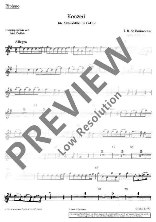 Concerto G Major - Violin Rip. (flute/oboe)