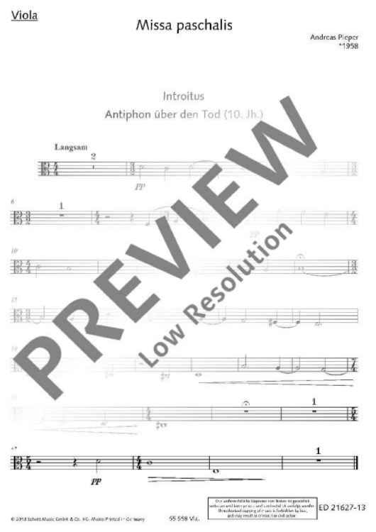 Missa paschalis - Viola