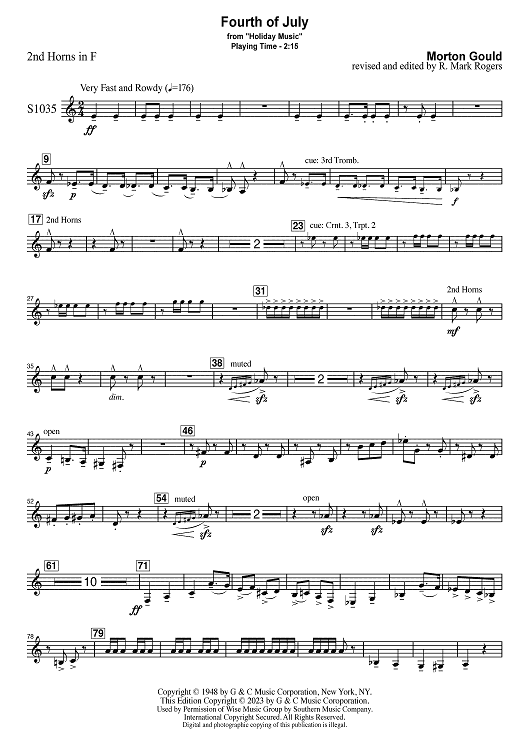 Fourth of July - F Horn 2