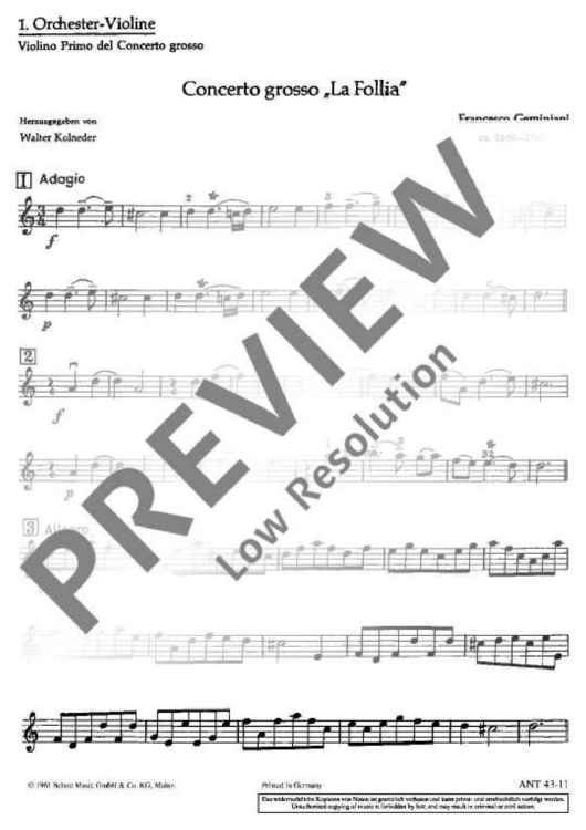 Concerto Grosso - Violin I Rip.