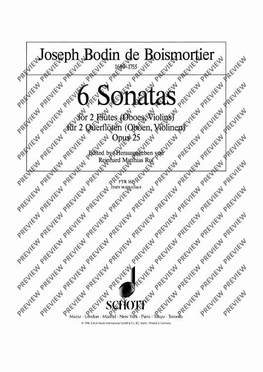 Six Sonatas - Performing Score