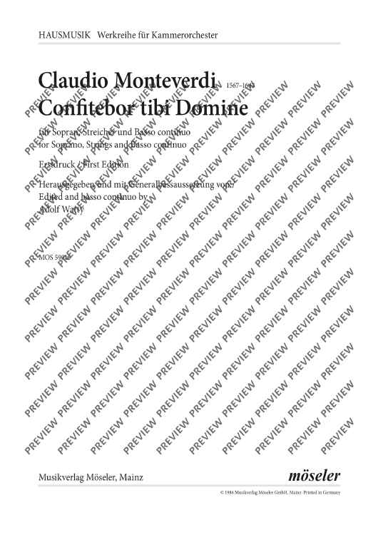 I Will Give Thanks To The Lord - Score