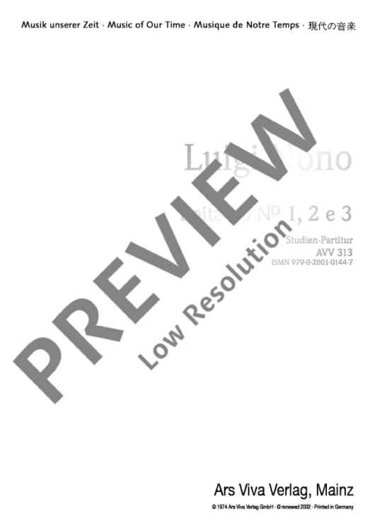 Epitaffio 1, 2 e 3 auf Federico García Lorca - Full Score