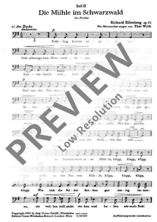 Die Mühle im Schwarzwald - Bass Ii