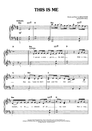 This Is Me - From The Greatest Showman Sheet Music (English