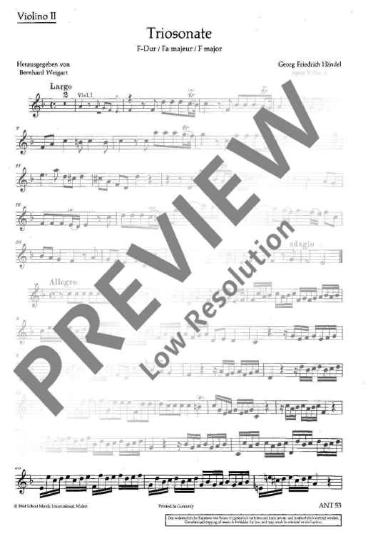 Triosonata F Major - Violin II