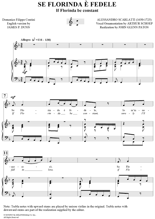 Se Florinda é Fedele (If Florinda be constant)