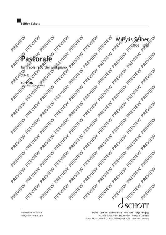 Pastorale - Score and Parts