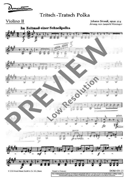Tritsch-Tratsch Polka - Violin II