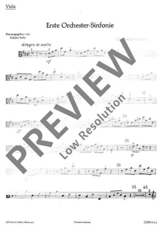 Symphony No. 1 in D major - Viola