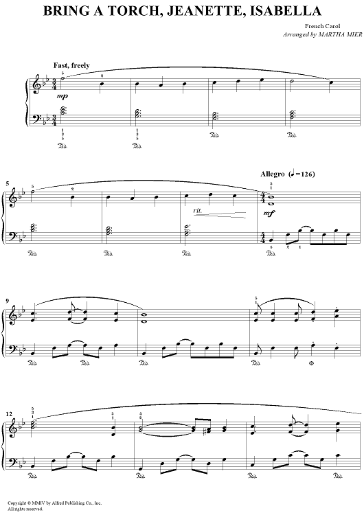 Bring A Torch, Jeannette, Isabella