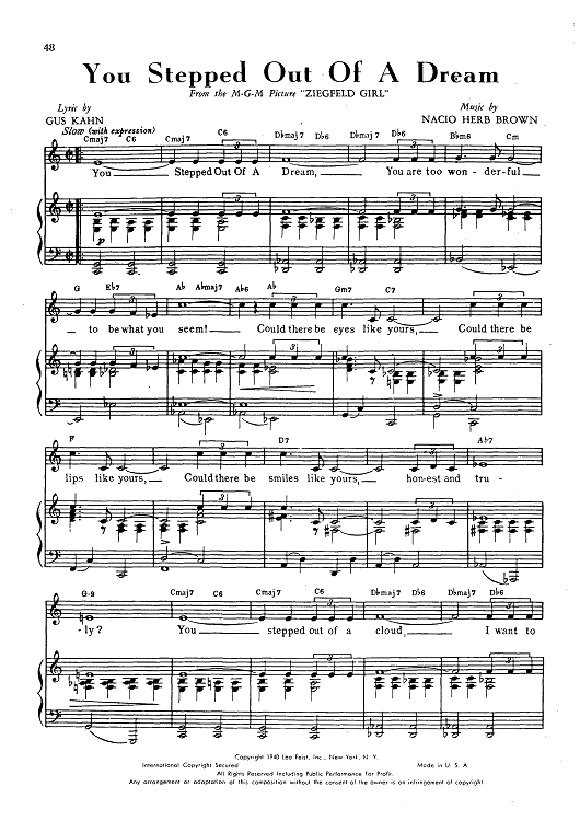 You Stepped Out Of A Dream